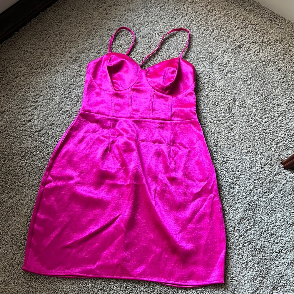 Hot Pink Corset Dress